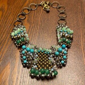 Pam Miran for Anthropologie Beaded Collar Necklace